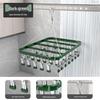 Aluminum Alloy Sock and Underwear Drying Rack with Clips for Balcony Hanging