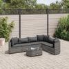 VidaXL Garden Furniture Set with Cushions 7 Pcs Grey Woven Resin, Outdoor Sofa Set, Garden Corner Sofa, 3308378