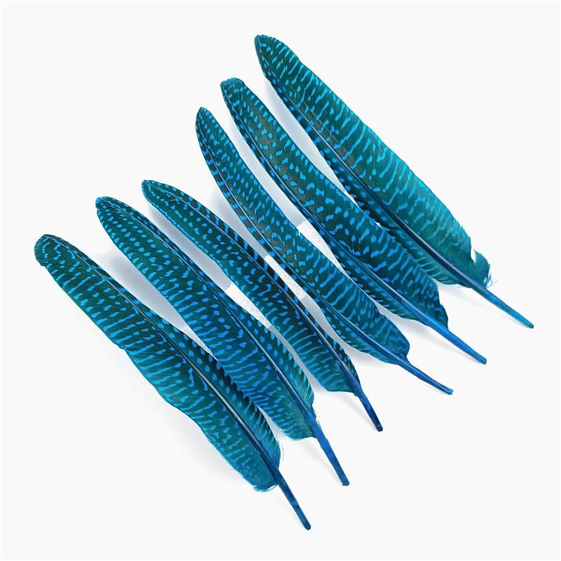 10Pcs/Lot 15-20cm Pheasant Feathers for Crafts Polka Dot Guinea Hen Flank Pearl Feather Headdress DIY Wedding Party Decoration