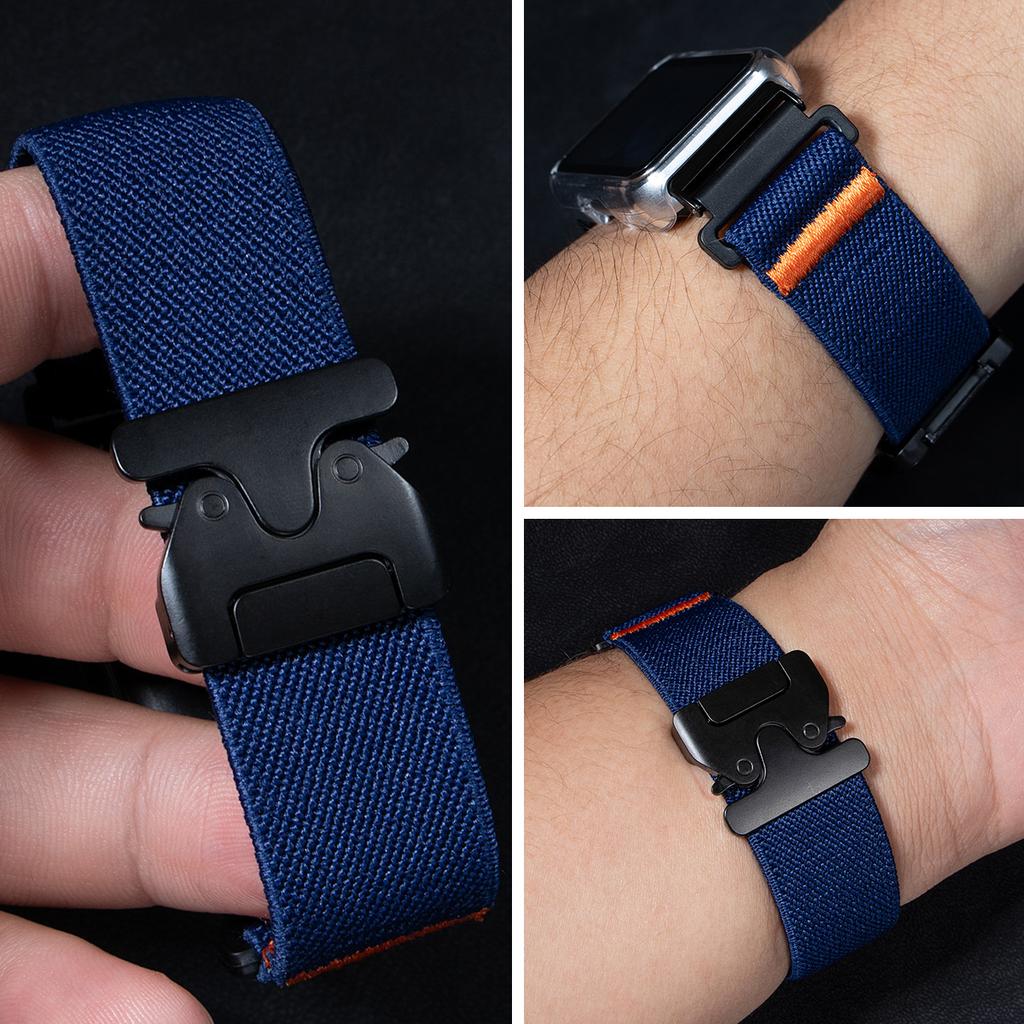 Nylon Band+Full Cover Case For Samsung Galaxy Watch Fit 3 Parachute Buckle Sport Braided Strap Full Cover Bumper Shell For Fit 3