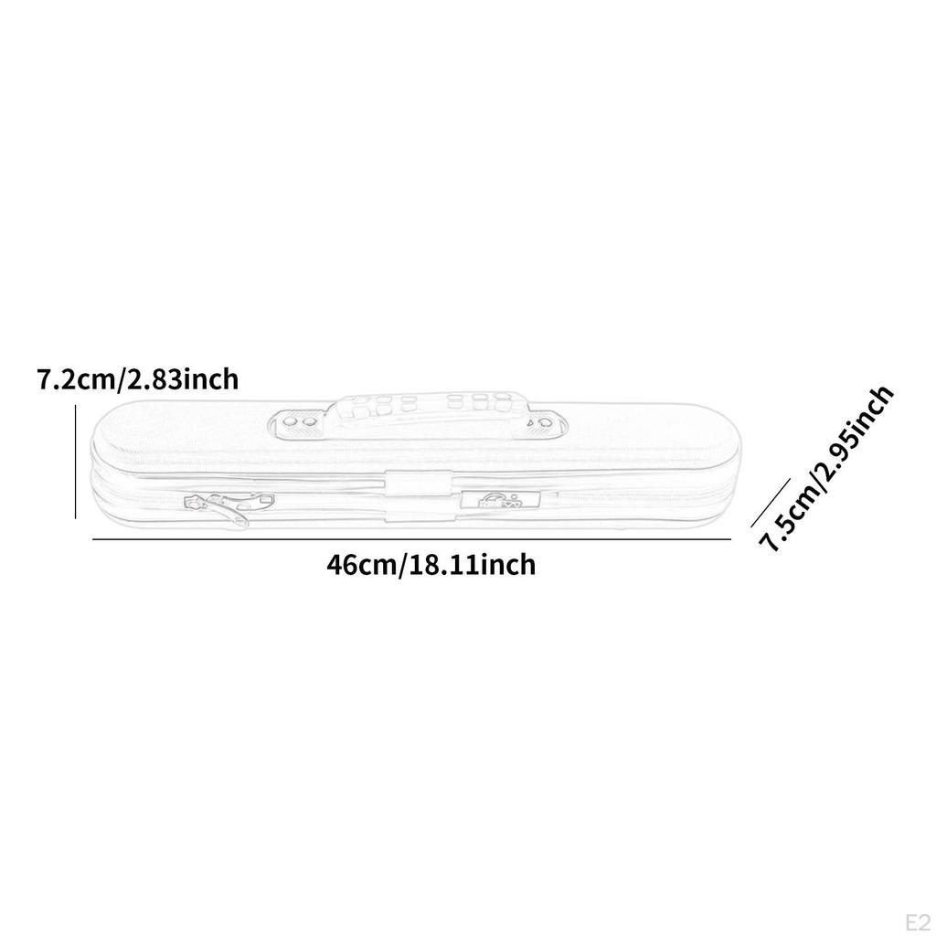 Fishing Rod Case Hard Shell 46x7.5x7.2cm Zipper Closure Travel Carrying