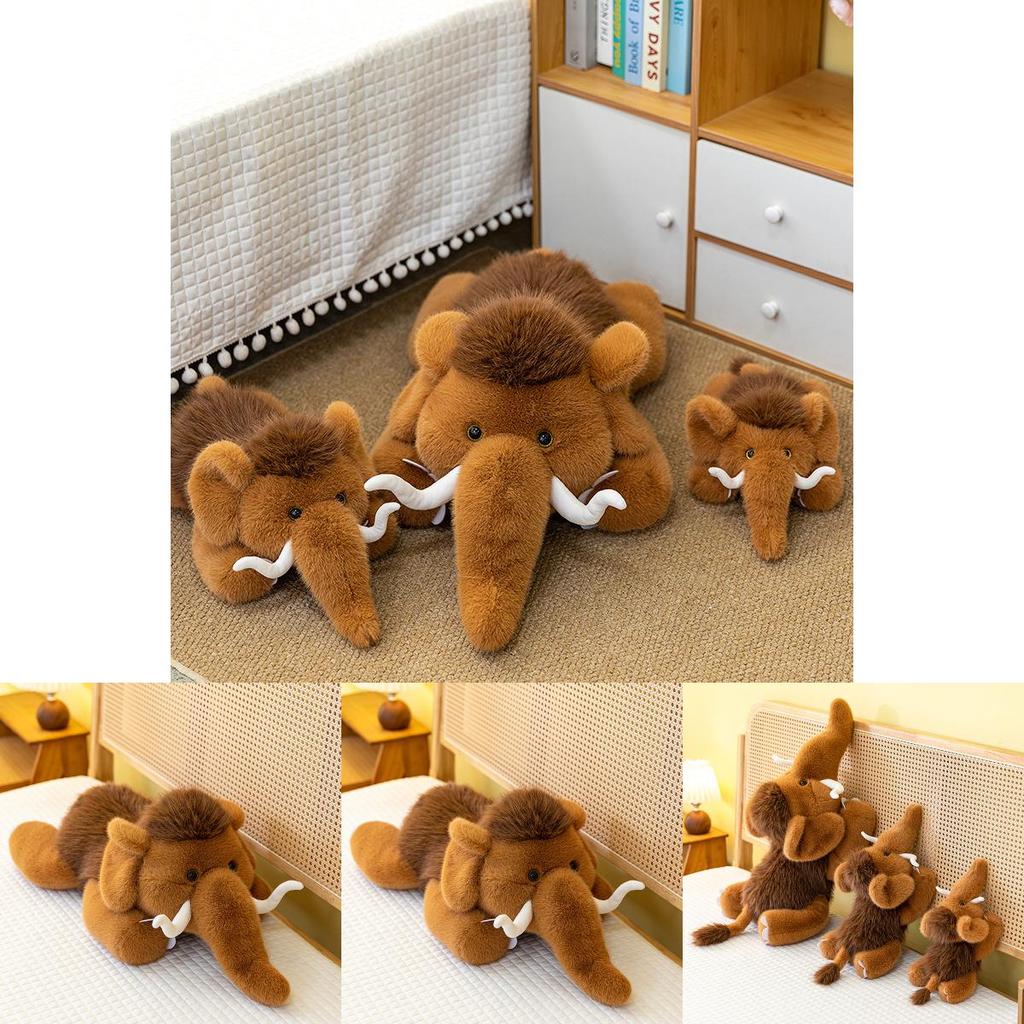 Peluche Mammouth en Tissu à Poil Court pour Anniversaire d'Enfant et Collectionneurs