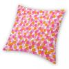 Abstract Hot Pink And Orange Paint Brush Effect Pillowcase Soft Polyester Cushion Cover Decor Pillow Case Cover Home 45X45cm