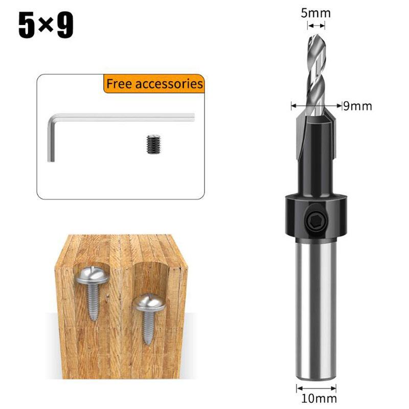 Woodworking Countersink Drill Bit Alloy Hole Cutter Drill Wood Screws Mount Drill Bit Woodworking Tools 8mm 10mm Shank