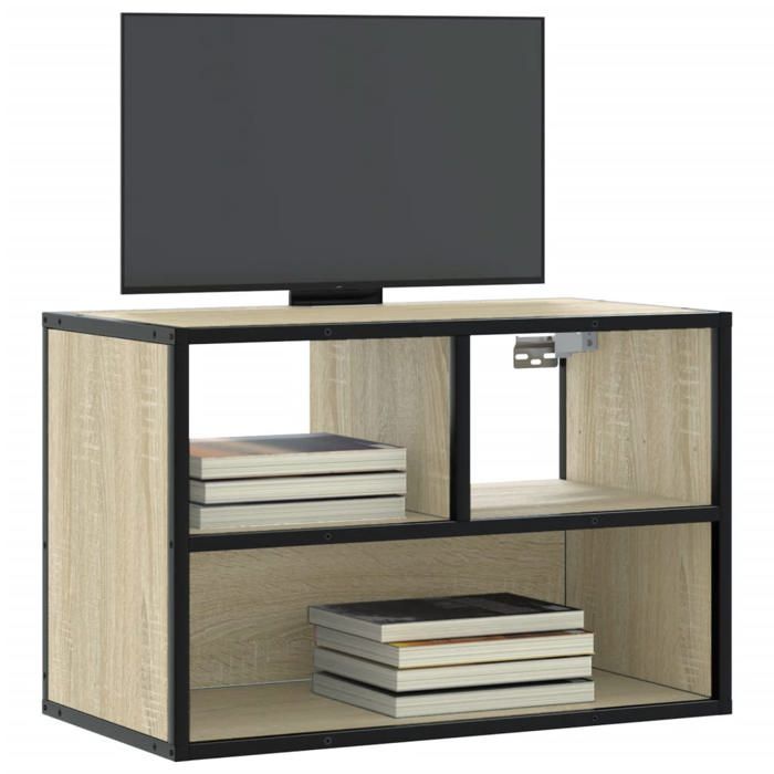 VidaXL TV Cabinet Sonoma Oak 60x31x39.5 Cm Engineered Wood and Metal 848915