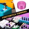 uxcell 10pcs Footswitch Toppers Guitar Pedal Button Caps Metal Footswitch Top Covers Inch Multicolor for Guitar Effect Pedal Buttons Green Gold Pink