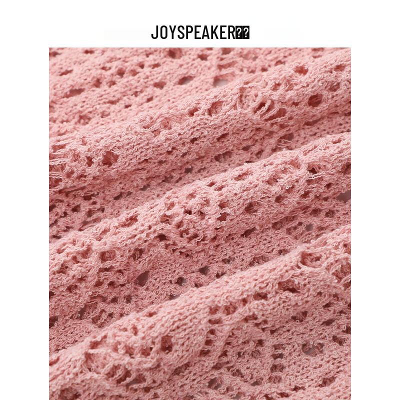 JOY SPEAKER Women's 2025 Spring Loose Hollow Knit Sweater