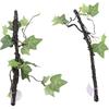 Reptile Corner Branch, 2 Pcs Plastic Strong Durable Imitation Bendable Jungle Climbing Vine Suction Cup Design Flexible Terrarium Plant Decoration