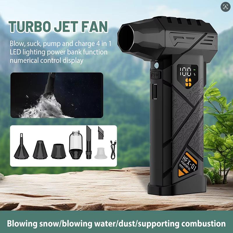 990000RPM /880000RPM Turbo Jet Fan Powerful Air Blower Portable Fan Wireless Dust Cleaner Brushless Leaf Blower Car Wash Air Gun
