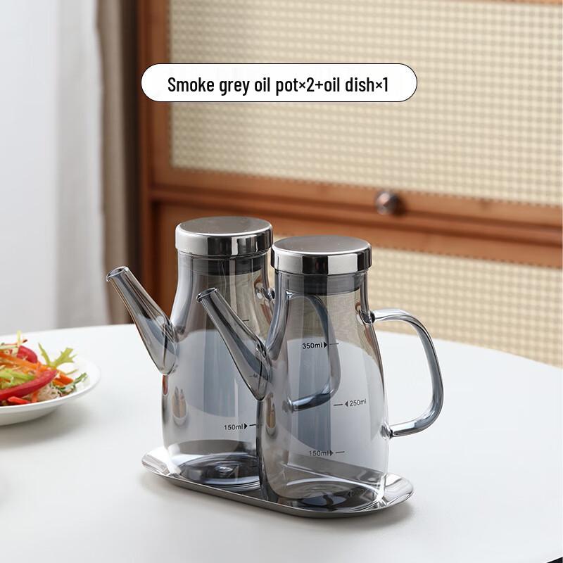 Dillon High Borosilicate Glass Oil & Vinegar Dispenser Set