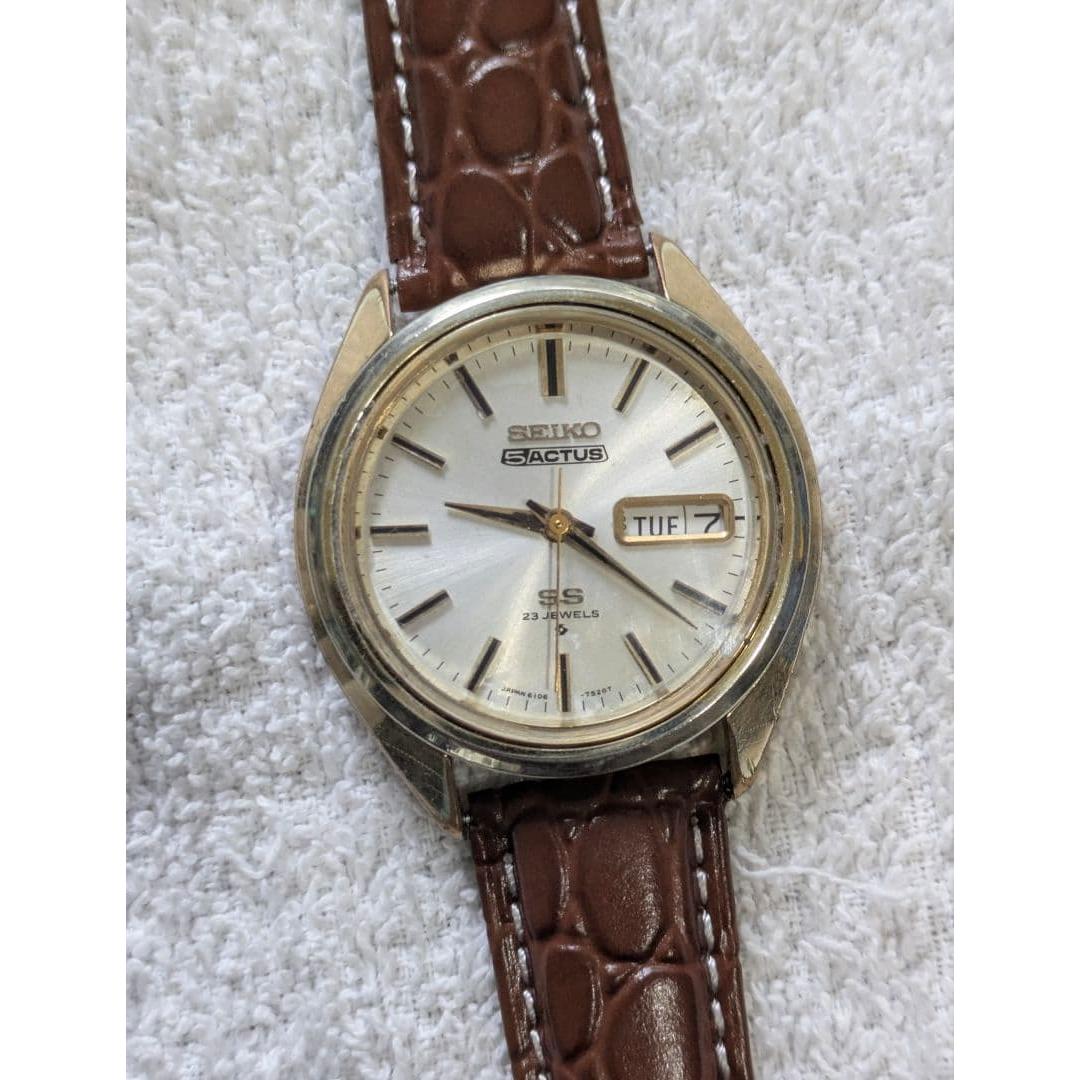 Used 1972 SEIKO 5 ACTUS SS 6106-7480 23 stones SGP
