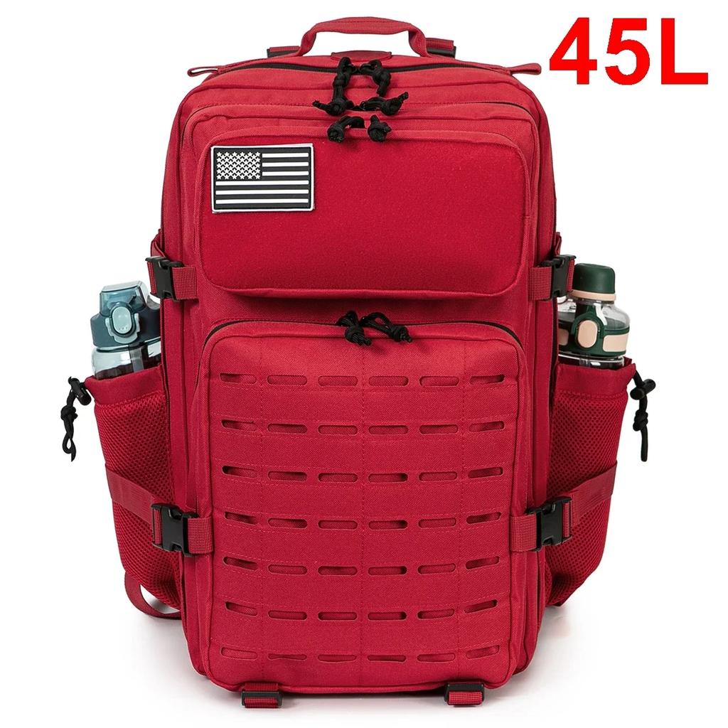25L/45L Survival Tactical Backpack for Women/men EDC Laser Cut Molle Daypack School Bag Gym Rucksack with Dual Cup Holder