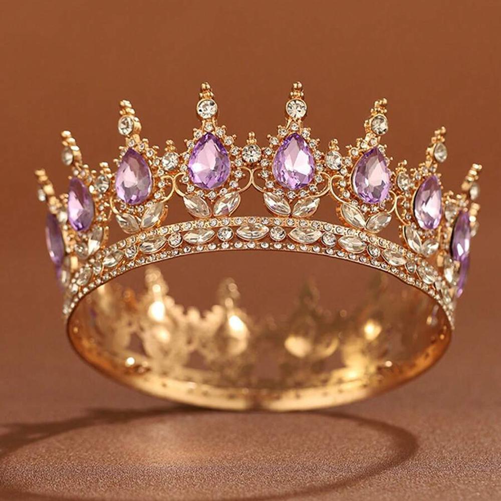 

1pc Queen Crown Tiaras Luxury Rhinestone Ladies and Girls Princess Crown Bridal Crystal Headband Party Jewelry Hair Accessories