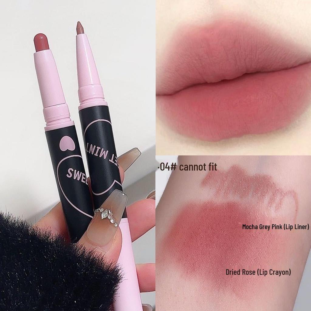 SWEETMINT Double-ended Matte Lipstick & Lip Liner Two-in-One
