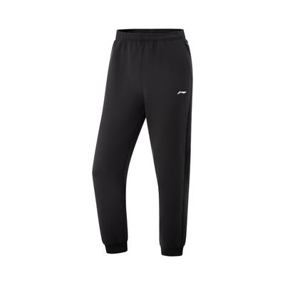 Calças Esportivas Tricotadas Confortáveis Simples Versátil Casual Afuniladas Cintura Média Calças Femininas Preto AKYV140-1