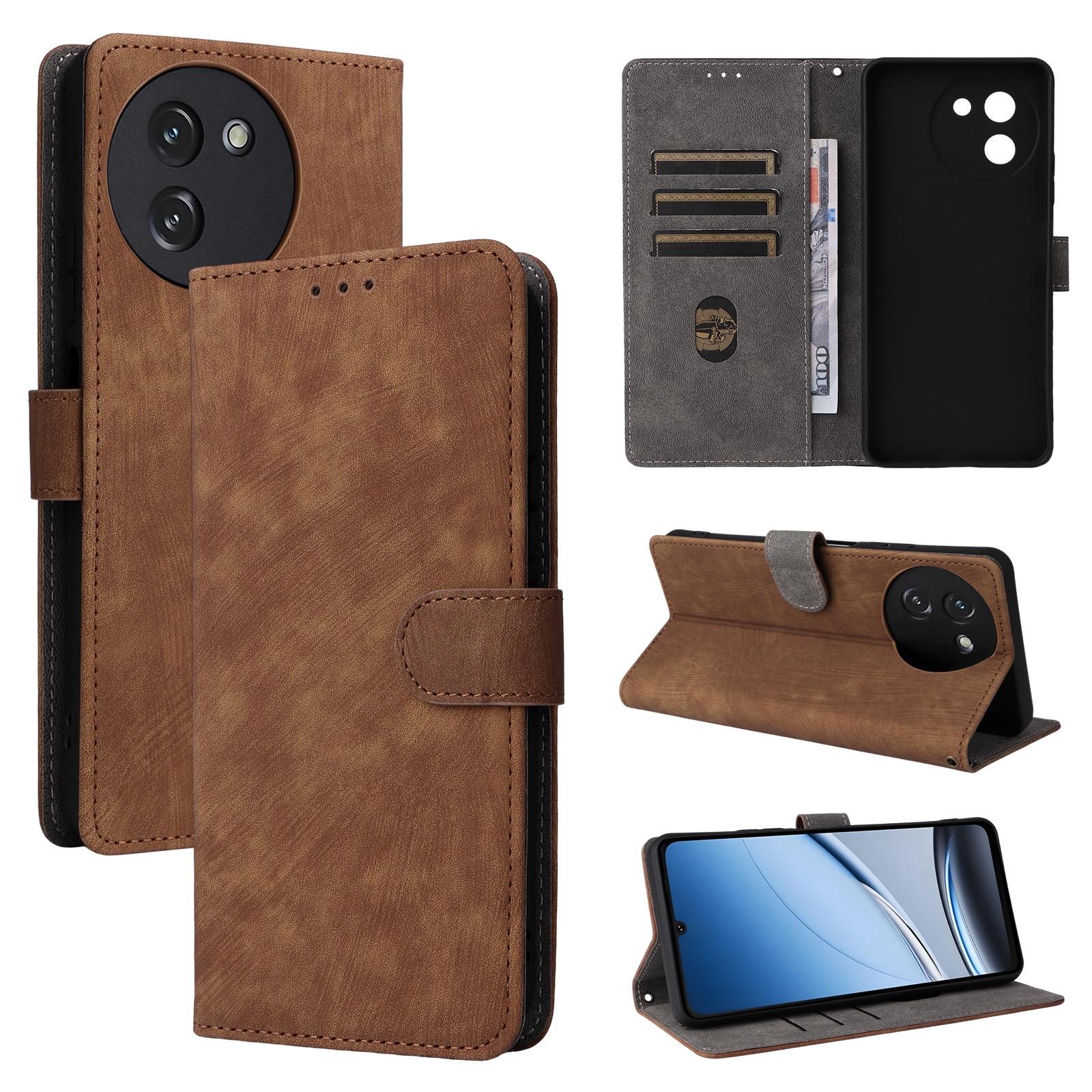 

Чохол-книжка для Doogee Note 59/Note 59 Pro з PU шкіри, захист всього корпусу з [блокуванням RFID], протиударний, міцний, ретро чохол для телефону Doogee Note59/Note 59 Pro коричневий