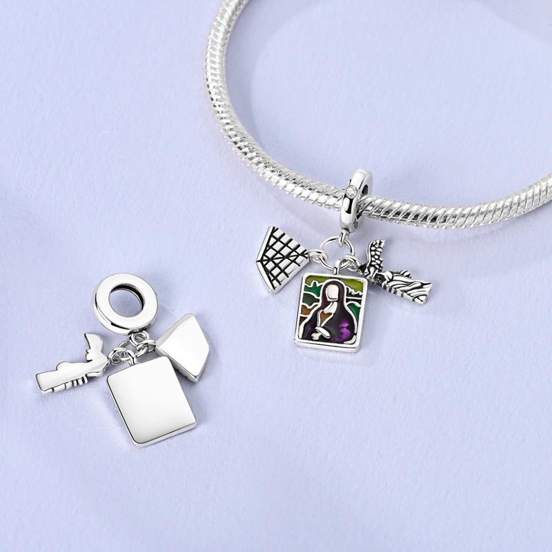 Copper Mother'S Day Charms Bead Mom'S Love Heart Shape Pendants Accessories Bracelets Diy Jewelry Gift Of Mum