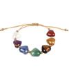 Ins Style Beads Heart Bracelet Love Bead Rainbow Stone Bracelet  Valentine's Day