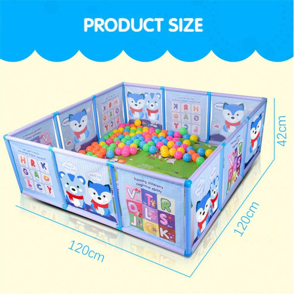 Plastic Folding Baby Safety Fence Baby Playpen Fence Pool Guard Protection Products Infant Crawling Guardrail Step 120*120*42CM