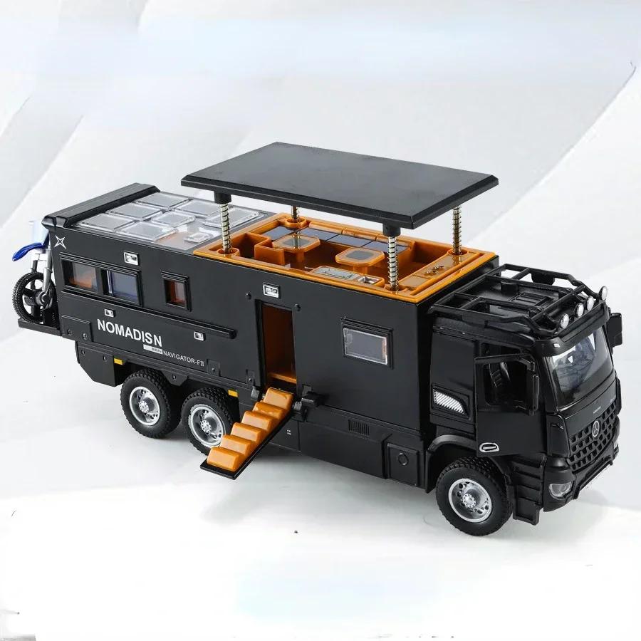 1:24 G63 6X6 Car NOMADISM Toy Mdoel Doors Opened Alloy Diecast Pull Back Sound Light Simulation Models Vehicle Toys Kid Gifts