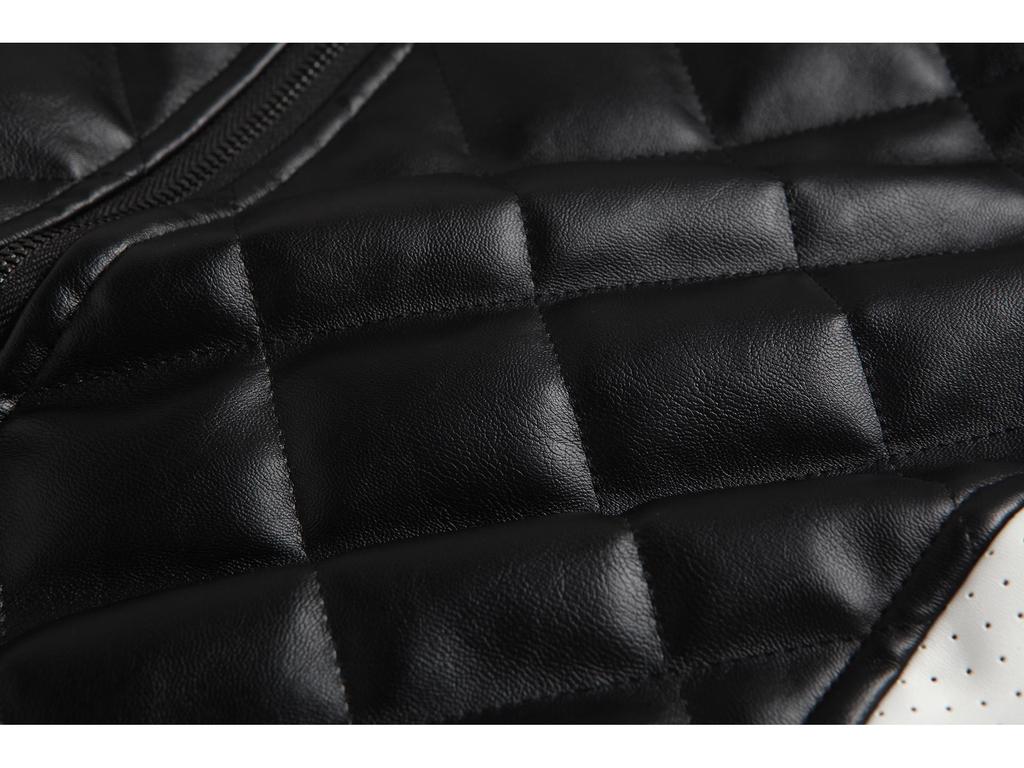 2016 Autumn/Winter Men's European Stand-up Collar Motorcycle Leather Jacket Plus Size Fashion.