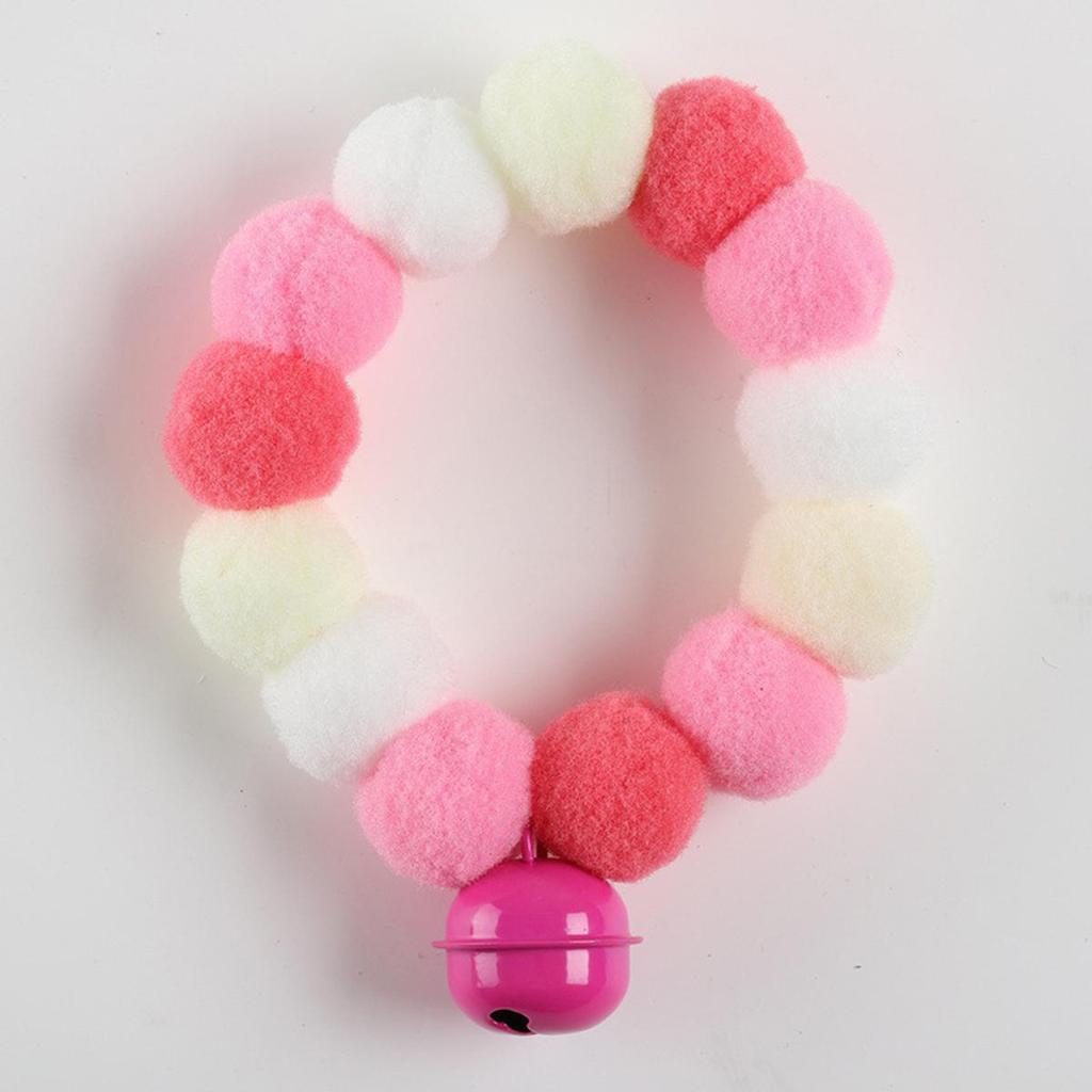 Pet Dog Bow Tie Rainbow Flower Hair Ball Necklace Cat Collar Pet Cat Bowties Neckties Dog Grooming Accessories