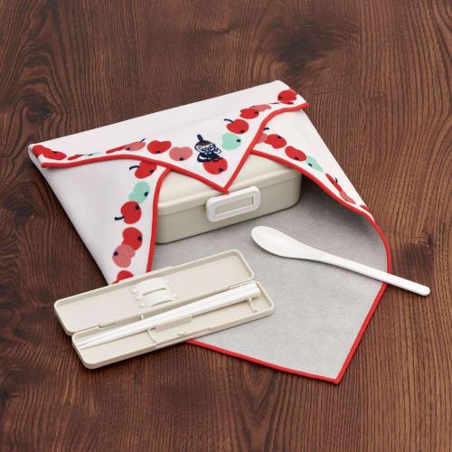 Skater Self-Adhesive Lunch Cloth, Easy to Tie, Moomin, Little My, Apple, KBST43