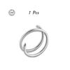 Double Hoop Nose Ring Stainless Steel for Single Piercing, Snug Spiral Nose Ring 20G 8/10mm Thin Nose Rings Piercing Jewelry
