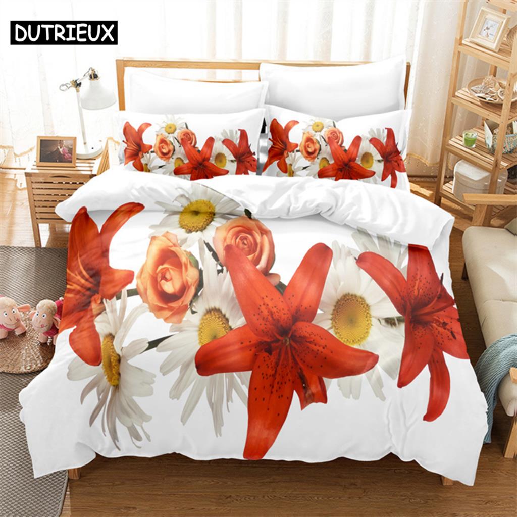 Comforter Maple Leaf Queen Bedding Set Kids Bedding Digital Printing King Size Bedding Set