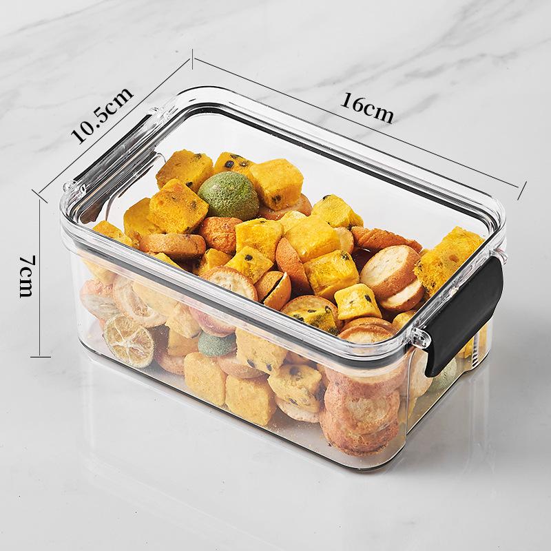Floral Tea Box: Airtight 460ml Plastic Container with Four Compartments for Fresh, Food-Grade Storage.