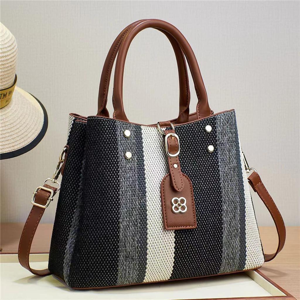 New women's bags, textured handbags, messenger bags, shoulder bags, embossed women's bags, large-capacity contrasting colors