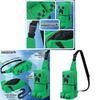Minecraft Backpack Canvas Cartoon Creeper Wolf Casual Shoulder Bag For Daily Use
