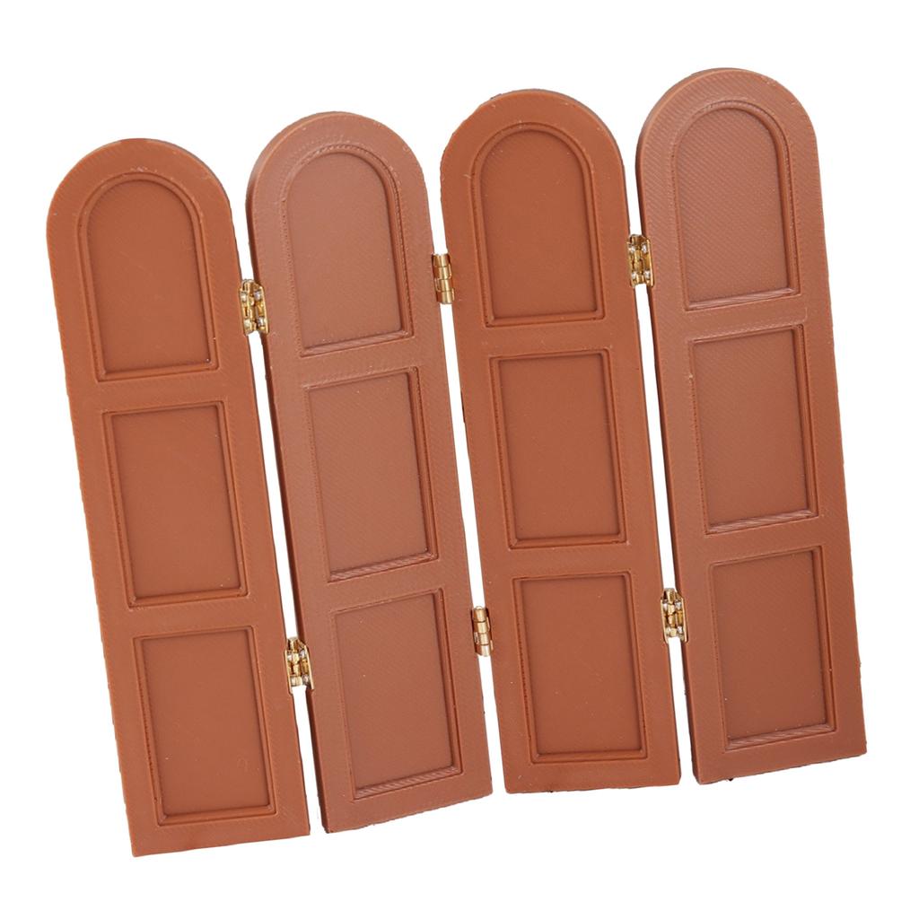 Miniature Room Divider Screen With Foldable Panel For 1:12 Doll House Scene Setting And Craft Model Collection Decors