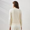 Kemengboka Women's Mulberry Silk Blend Round Neck Cardigan