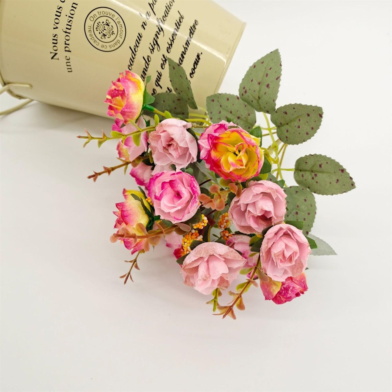 

Искусственные цветы, 21 роза, розы, букеты, свадебные перила для дома, декоративные искусственные цветочные украшения One Size