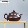 200ml Authentic Yixing Purple Clay Teapots Handmade Pan Pot Raw Ore Purple Mud Kettle With Filter Chinese Zisha Tea Set For Tea