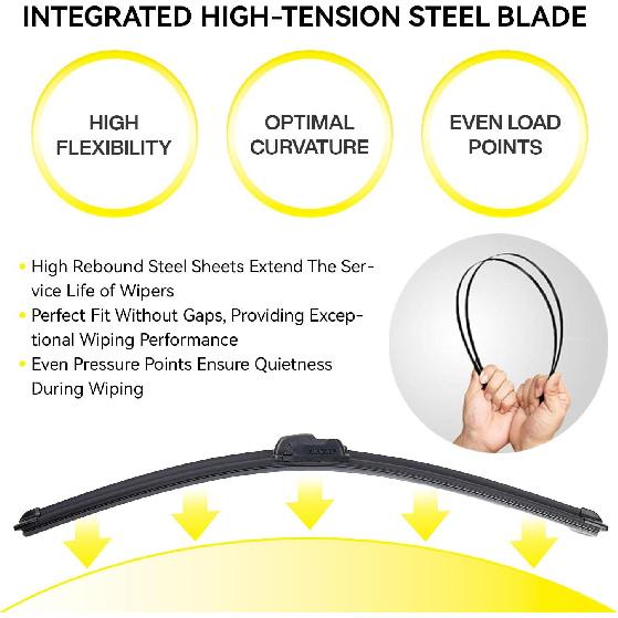 DOGTAIL 22 Inch Wiper Blades For Ford F150 2009-2025 F250 2009-2025 Ford Expedition 2007-2025, All Season Automotive Replacement Scrubblade Front