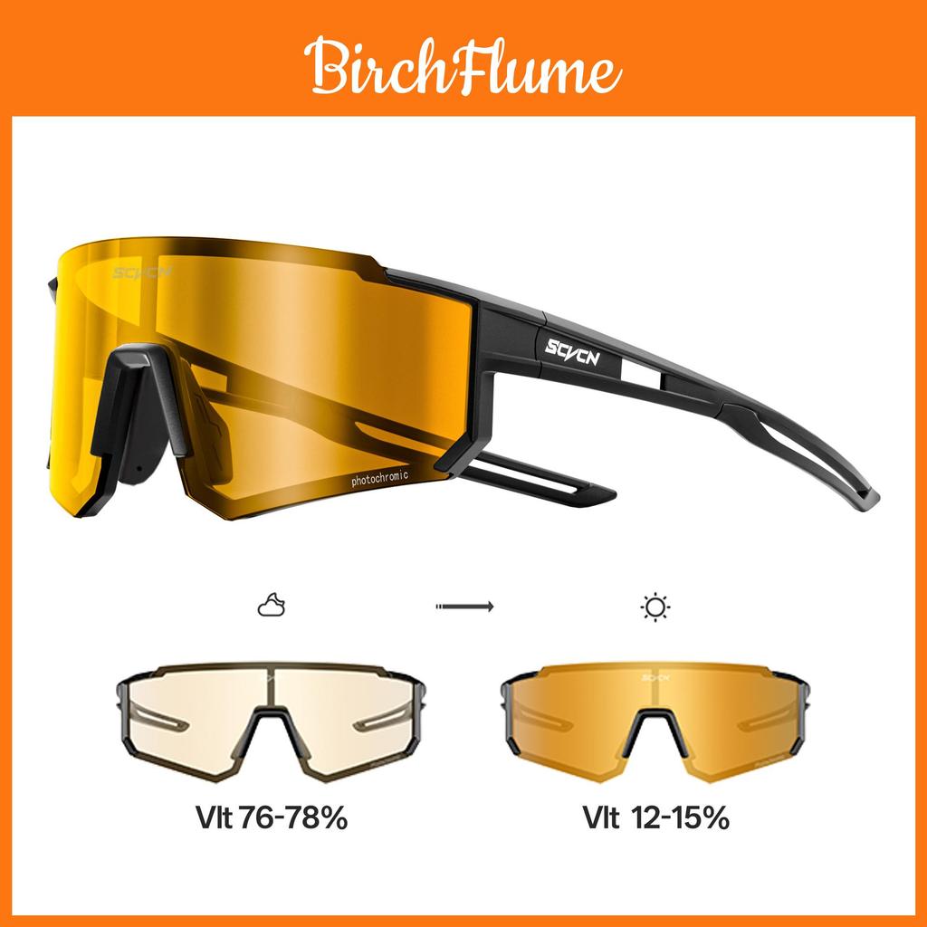 Scvcn Cycling Glasses With Colorful Gradient Lenses For Outdoor Running And Mountain Biking