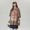 Sweet and cute t-shirt women's short-sleeved summer loose pure cotton half-sleeved age-reducing foreign-style meat-covering top large-size clothing