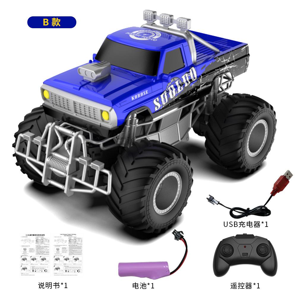 

2.4G пульт дистанционного управления Big Foot внедорожный автомобиль для скалолазания имитационная модель пикапа игрушка детская электрическая игрушечная машина синий