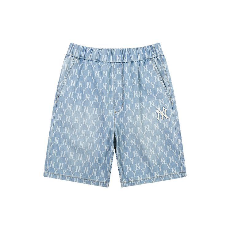 New MLB Old Flower Casual Shorts Unisex Blue 31DPU1131-50U