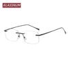 Rimless Eyeglass Frames Minimalist Square Eyeglass Frames Metal Eyeglass Frames Hypoallergenic Unisex Eyewear For Business Daily