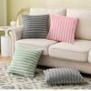 1 Stück doppelseitige dekorative Kissenbezüge aus Plüsch, gestreifte weiche Kissenbezüge für Sofa, Couch, Schlafzimmer, Heimdekoration, ohne Kissenkern