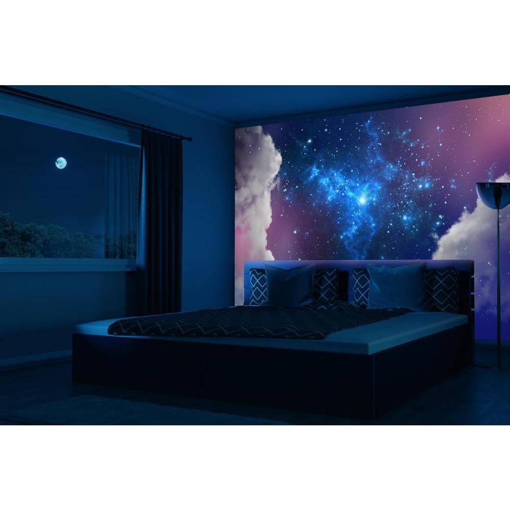 Cosmic Galaxy Cloud Wall Mural Starry Nebula Sky Wallpaper for Living Room Decor