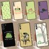 Cute Cartoon Frog Case For Samsung Galaxy S22 S23 S24 Ultra Note 20 10 Plus S8 S9 S10 S20 FE S21 FE Cover