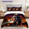 Alita Battle Angel Futuristic Warrior Three-piece set (1 * duvet cover + 2 * pillowcase, without core) 2D Flat Christmas birthday gift