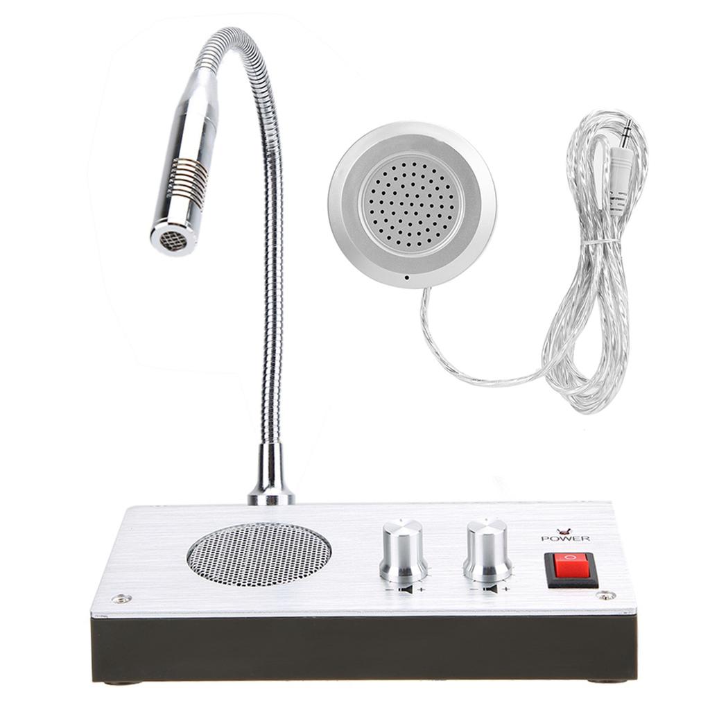 Intercomunicador Bidirecional Livre de Ruído para Balcão de Atendimento de Banco/Escritório/Loja, Janela, Balcão, Walkie-Talkie