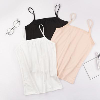 Chaleco con tirantes para mujer, camisola sin mangas de Color sólido con cuello cuadrado, camiseta sin mangas ajustada, camisola ligera, ropa de calle