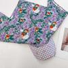 Rural Style Headscarf Baseball Hat Floral Strappy Bandana Cap Cycling Scarf Peaked Cap  Travel