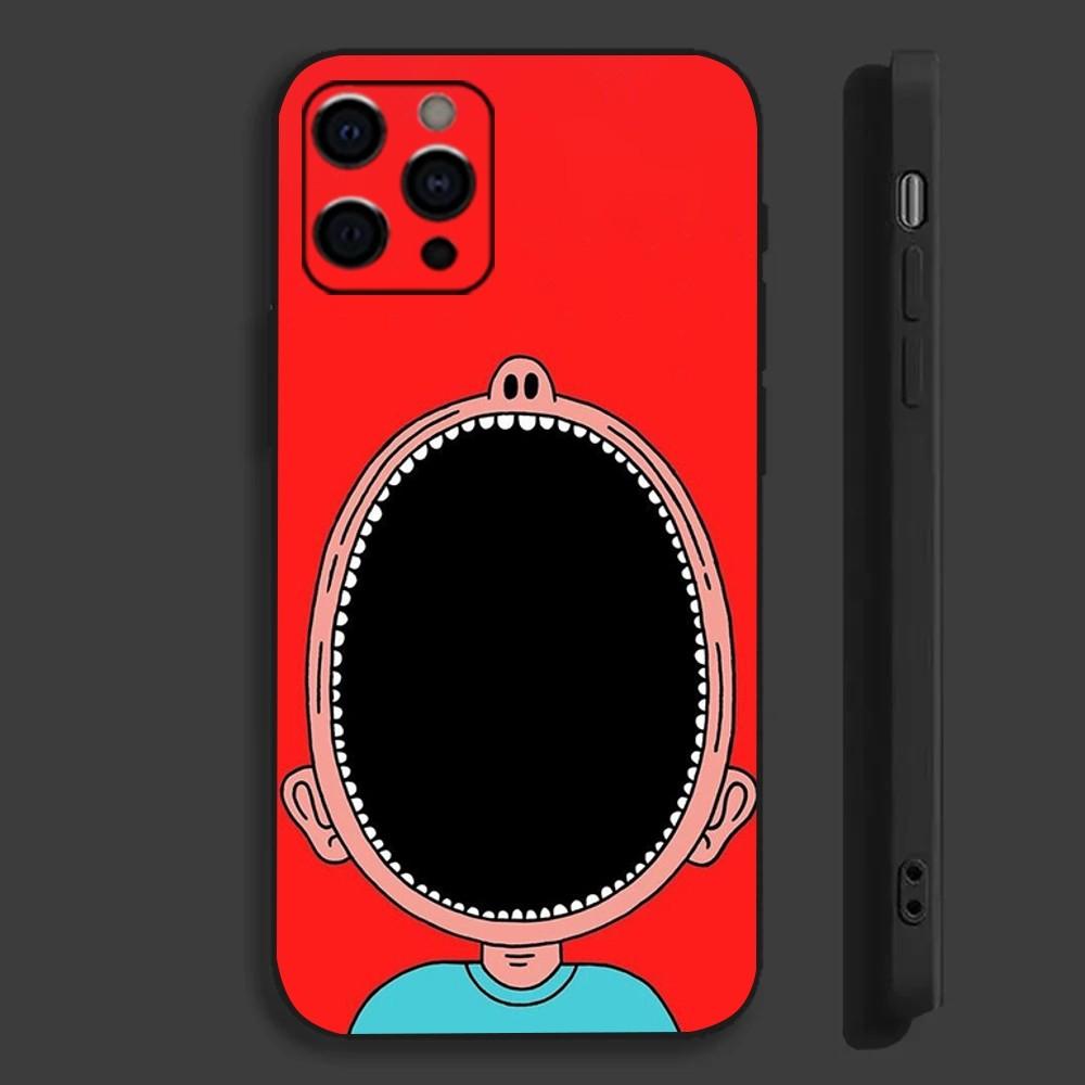 Jean J-Jullien Art3 Phone Case For Apple iPhone 15,14,13,12,11,Pro,X,XS,Max,XR,Plus,Mini Soft Black Cover